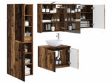 Bathroom Cabinet Set 5 pcs Old Wood 50 x 14.5 x 70 cm 3407293