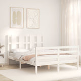 Bed Frame without Mattress White 120x200 cm Solid Wood 3194112