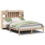 ZNTS Bookcase Bed without Mattress 140x190 cm Solid Wood Pine 3322333