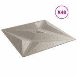 Wall Panels Star 48 pcs Star Beton 50 x 50 cm XPS Foam 42046077