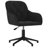 Office Chair Height Adjustable Black 56 x 61.5 x 72 cm Velvet 42025221