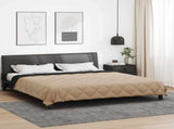 Full Year Duvet Black and Taupe 220 x 240 cm Microfiber 42025617