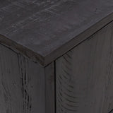 TV Cabinet Black 110x35x48 cm Solid Pinewood 349918