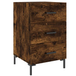 ZNTS Bedside Cabinet Smoked Oak 40x40x66 cm Engineered Wood 827665