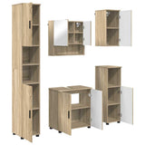 Bathroom Furniture Set 5 pcs Sonoma Oak Engineered wood & Metal 3392985