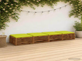 4-Piece Seat Cushions SOEST 4 pcs 100% Polyester Bright Green 944962