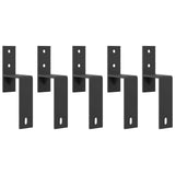 Sliding Door Hardware Kit 213,5 cm Steel Black 3295728