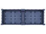 Garden Planter with Wheels Blue Grey 80 x 40 x 33 cm PP 3422956
