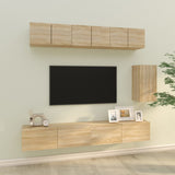 6 Piece TV Cabinet Set Sonoma Oak Engineered Wood 3114616