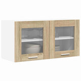 Hanging Cabinet Sonoma Oak and White 80 x 31 x 40 cm 884230