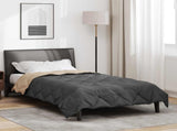 Full Year Duvet Anthracite and Taupe 155 x 220 cm Microfiber 42025543