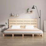 ZNTS Bed Frame without Mattress 160x200 cm Solid Wood Pine 3120142