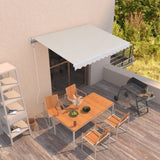 Manual Retractable Awning 350x250 cm Cream 3068877