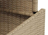Garden Table Beige 100x55x73 cm Poly Rattan and Acacia Wood 366065