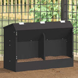 Rabbit Feeder Black 64.5 x 25.5 x 45.5 cm Cold-Rolled Steel 874594