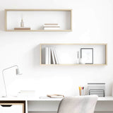 Wall Cube Shelf 2 pcs Sonoma Oak 80x15x26.5 cm Engineered Wood 807115