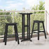 Bar Stool 2 pcs Black 52 x 43 x 73.5 cm HDPE 42006611