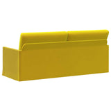 3 Seater Sofa Yellow 190 x 81 x 82 cm Velvet 42041127