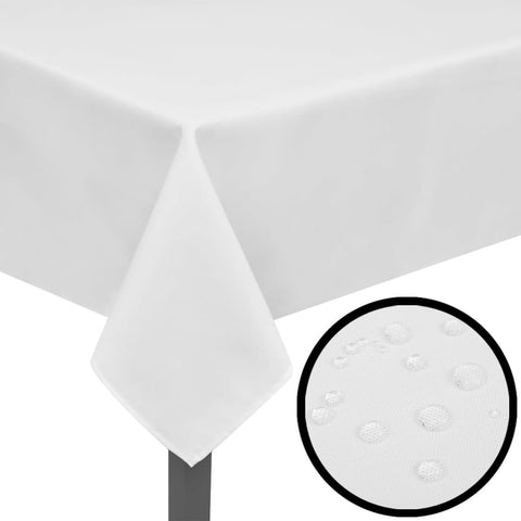 5 Tablecloths White 250 x 130 cm 130805
