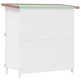 Outdoor Rabbit Hutch 4 Doors Brown Wood 170835