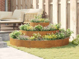 Garden Planter Brown 120 x 120 x 20 cm Weathering Steel 873661
