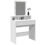 Dressing Table with LED White 80x41x144.5 cm 848178