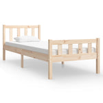 Bed Frame without Mattress Solid Wood Single 810644