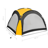 Party Tent with LED and 4 Sidewalls 3.6x3.6x2.3 m Yellow 92238