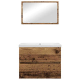 Bathroom Furniture Set 3 pcs Old Wood Engineered Wood 3393501