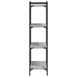 Bookcase 4-Tier Grey Sonoma 60x30x120 cm Engineered Wood 837655