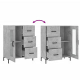 Sideboard Concrete Grey 69.5x34x90 cm Engineered Wood 828048