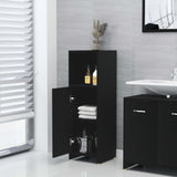 ZNTS 3 Piece Bathroom Furniture Set Black Engineered Wood 3056908