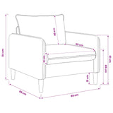 XL Armchair Khaki Velvet 42043545