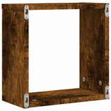 Wall Cube Shelves 6 pcs Smoked Oak 30x15x30 cm 815881