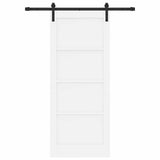 Sliding Door White 83 x 202 cm Solid Pine Wood 3333281