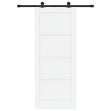 Sliding Door ORKDAL White 83 x 202 cm Solid Pine Wood 3445488