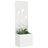 Garden Privacy Screen White 50 x 150 cm Cold-rolled steel 876428