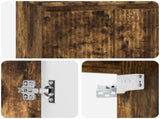 Bathroom Furniture Set Smoked Oak Engineered Wood 3404345