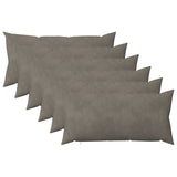 Cushion with Pillow HEERLEN 6 pcs Light Grey Velvet 925290