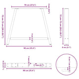 Dining Table Legs A-Shaped 2 pcs 90x cm Steel 4012863
