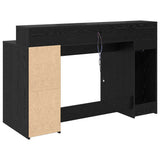 Desk with Drawer Black oak 140 x 55 x 91 cm Engineered wood 3365612