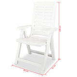 Outdoor Table And Chair White Plastic Medium Foldable 275073