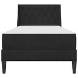 Bed Frame with Mattress with Headboard Black 90 x 190 cm Velvet 3415240
