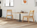 Dining Chairs 2 pcs Natural 43 x 54 x 89 cm Solid Rubber Wood 42020441