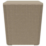 Garden Table with Removable Lid Light Brown Polypropylene 364154