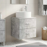 Wall-Mounted Sink Vanity Concrete Grey 49.5 x 44.5 x 65.5 cm 890321