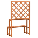 Trellis Planter with Shelves Orange 70x42x120 cm Solid Firwood 314842