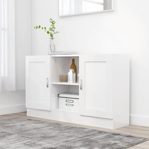 ZNTS Sideboard White 120x30.5x70 cm Engineered Wood 802777