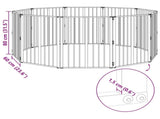 Dog Gate 10 pcs Black 60 x 80 cm Galvanised Steel 892018