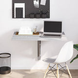 Folding Wall Table Grey Sonoma 100x60x56 cm Engineered Wood 342651